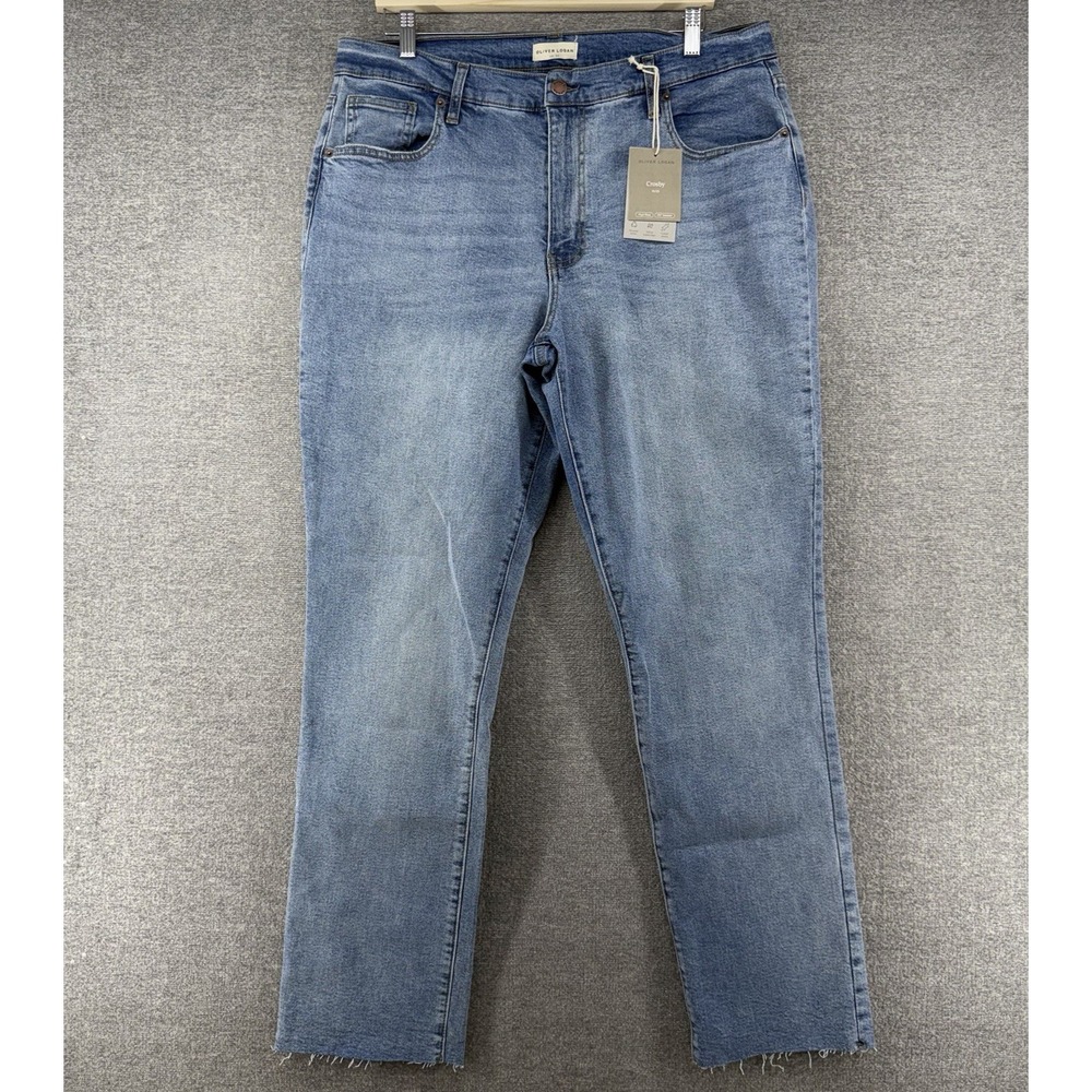 Oliver Logan Crosby High Rise Jeans Women Size 33 Blue Denim NEW